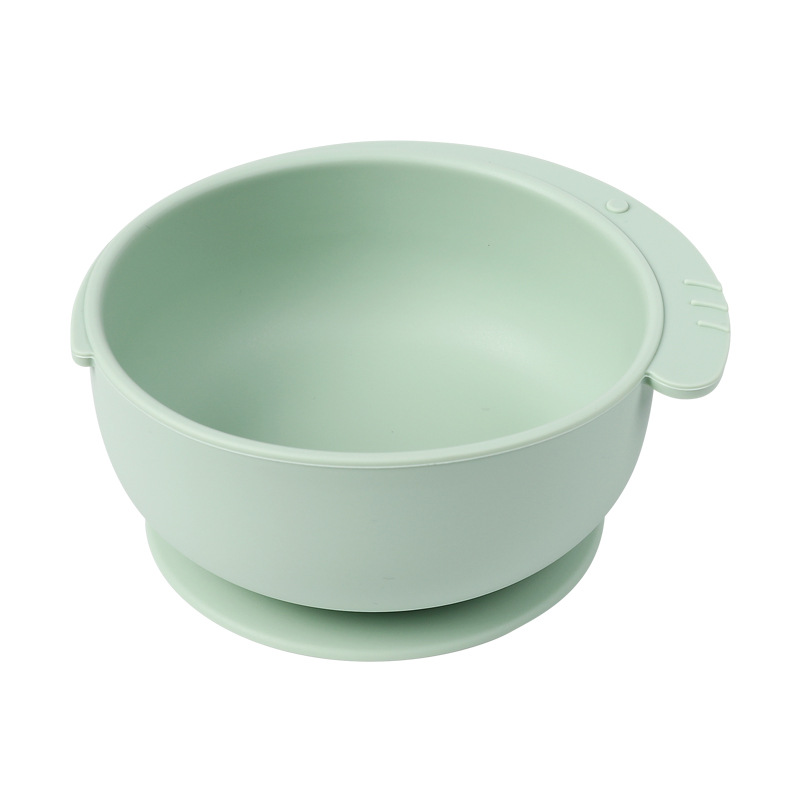 밝은 녹색 실리콘 코끼리 흡입 컵 그릇