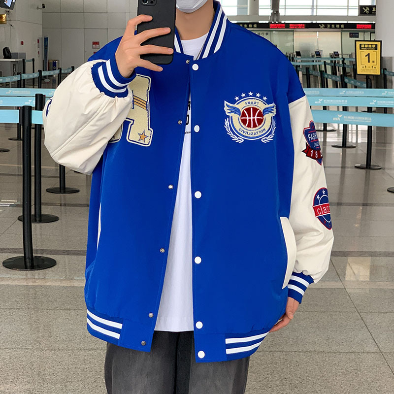 Uniforme de béisbol estadounidense hombres otoño e invierno marca de moda japonesa chaqueta de piloto suelta chaqueta de pareja Top casual de los hombres