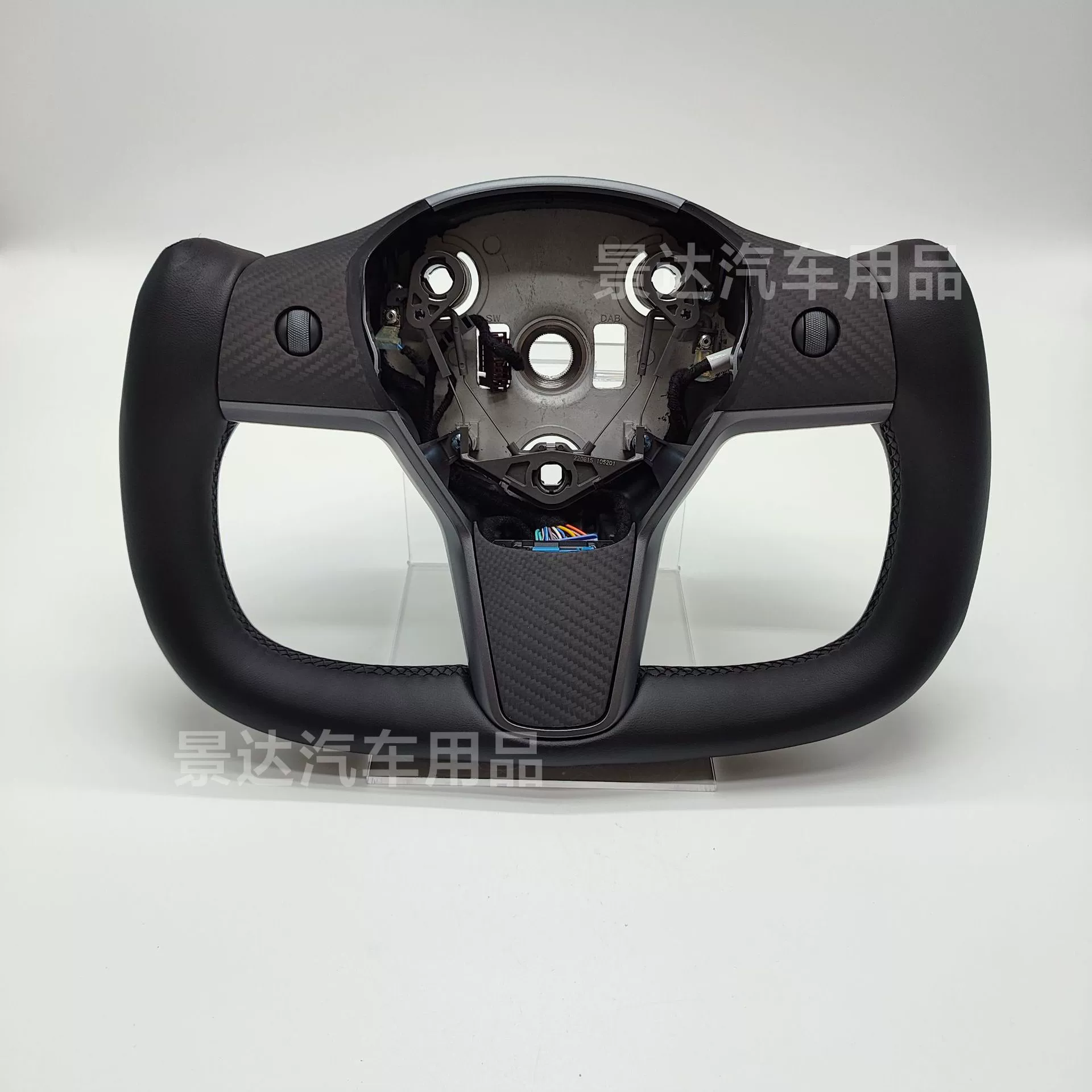 Подходит для Tesla Modelly/3, модифицированный диск YOKE из углеродного волокна с эргономичным дизайном с подогревом и удобной ручкой.