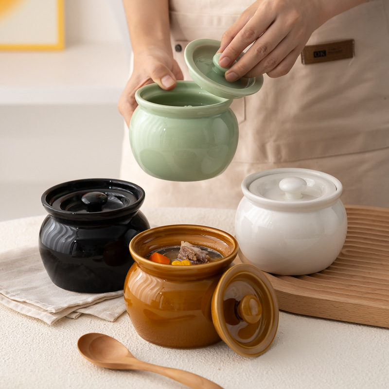 陶磁器隔水シチュー家庭用蒸し器シチュー|undefined
