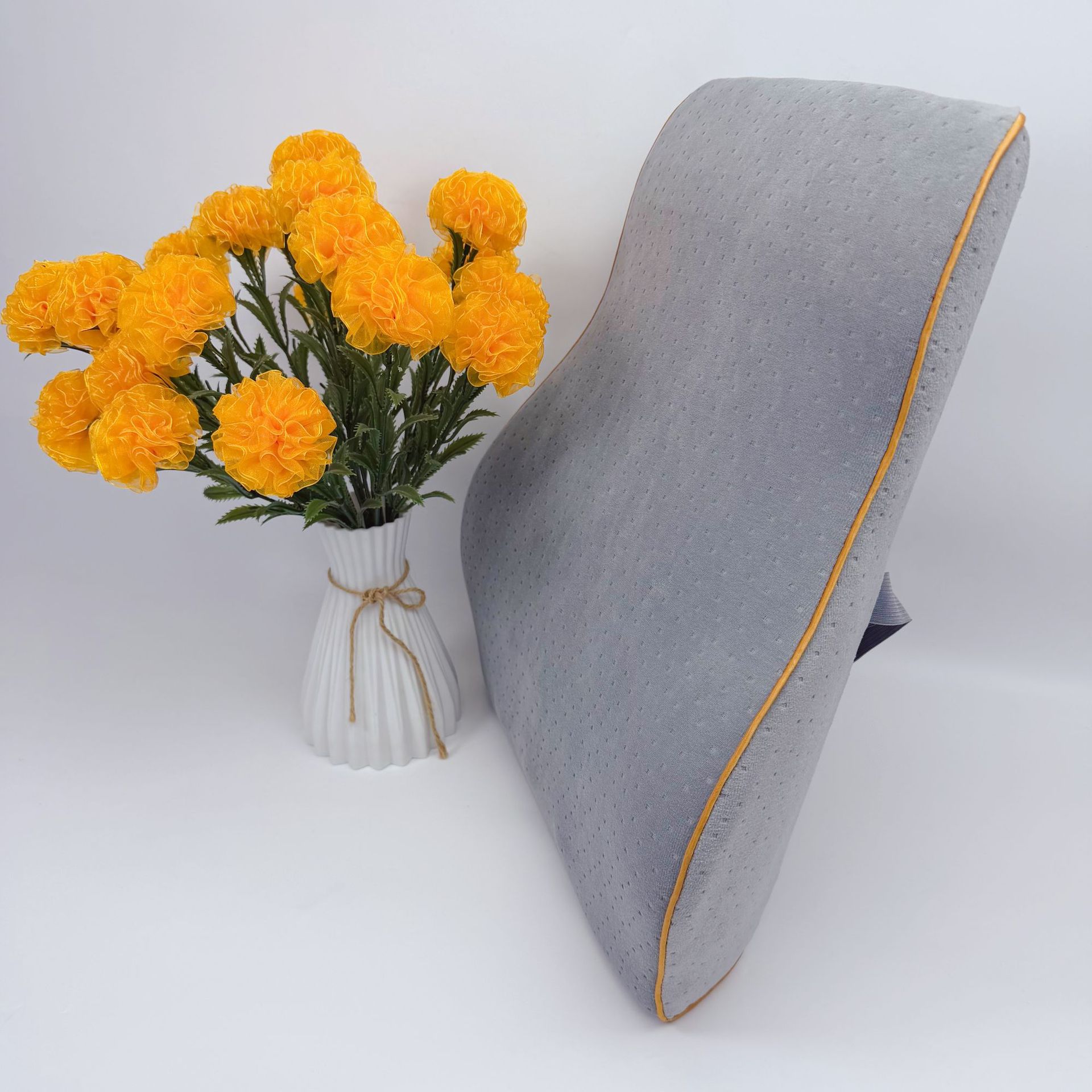 Car Lumbar Support Car Seat Back Cushion Memory Foam Lumbar Support Lumbar Cushion Pillow Four-Season Sponge Lumbar Pillow
