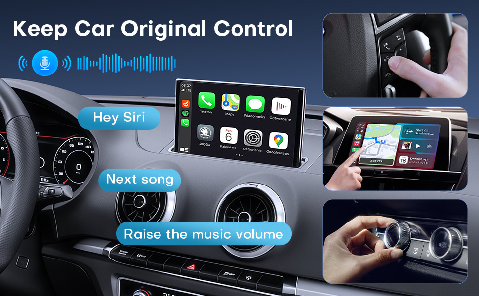 Car-Machine Interconnection Carplay Box Wired to Wireless Car Carplay Wireless Adapter with Adapter