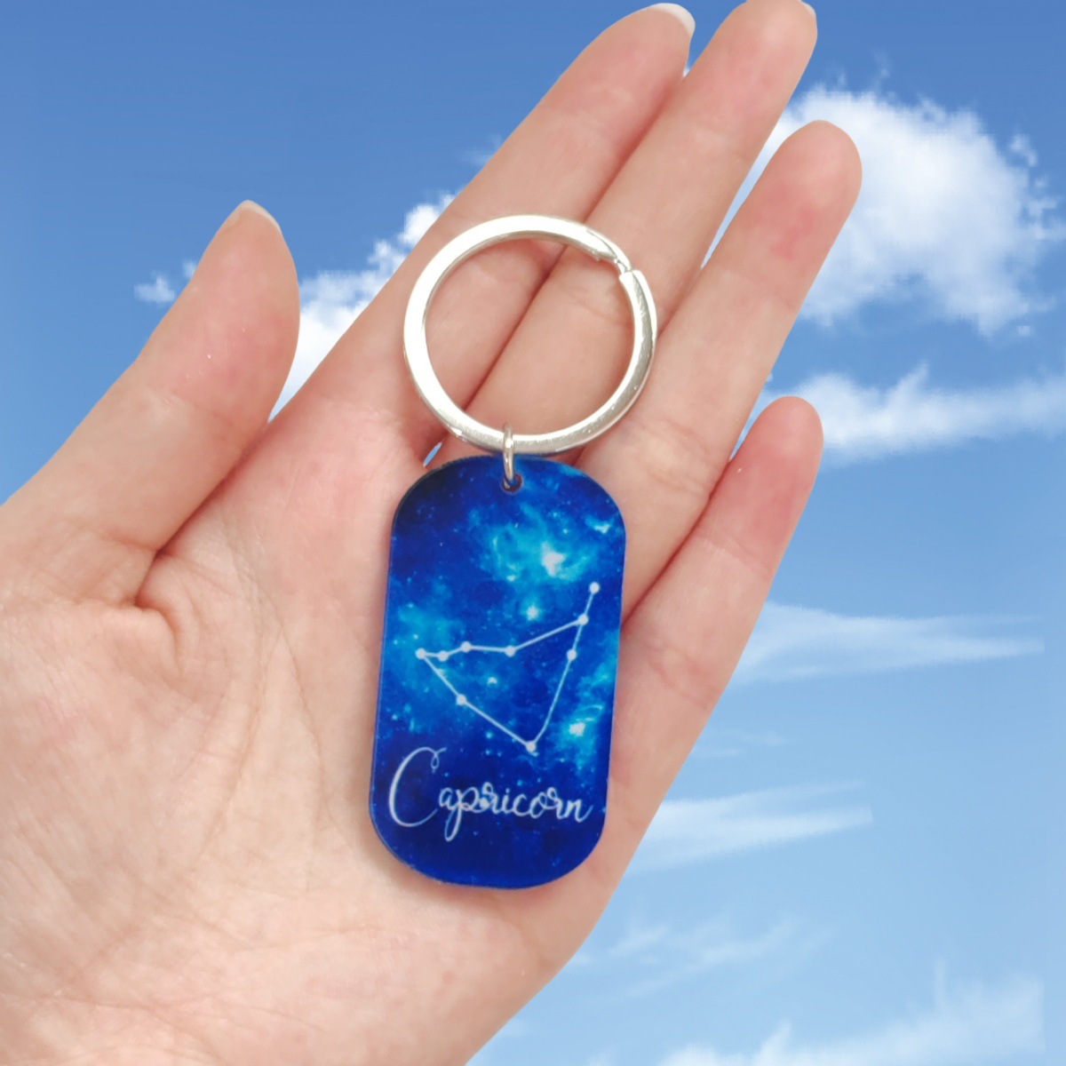 12g Weight Keychain Classification 1 Piece Quantity Daily Occasion Acrylic Material Letter, Constellation Pattern Unisex Gender Romantic Style Romantic Letter Constellation Arylic Unisex Keychain 4