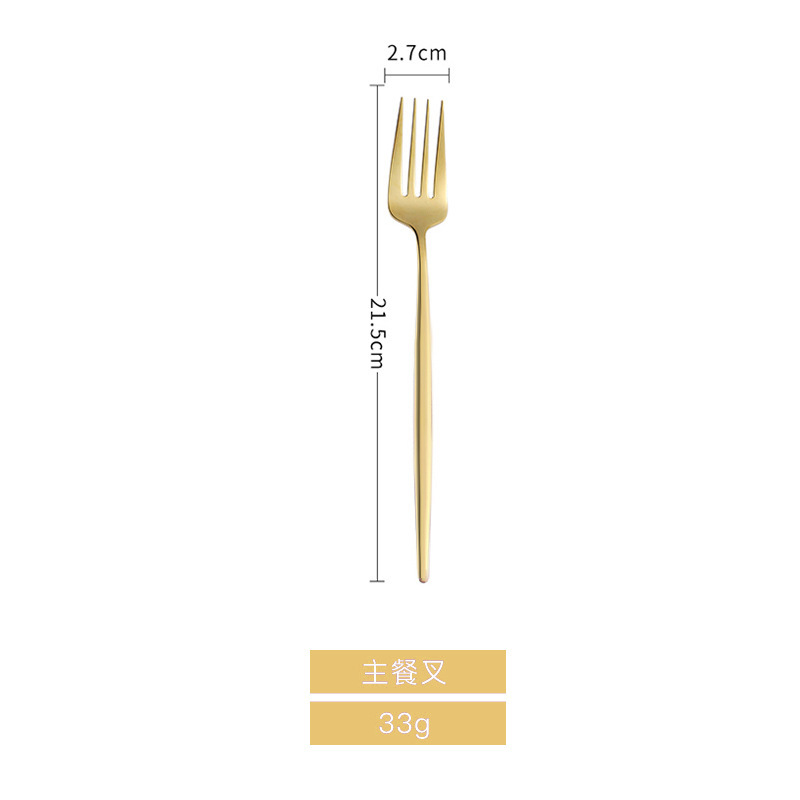 304 cuchillo de acero inoxidable portugués, tenedor, cuchara, cuchara de celebridades de Internet, cuchillo y tenedor de carne occidental, cuchara creativa de mango largo, cuchara de postre