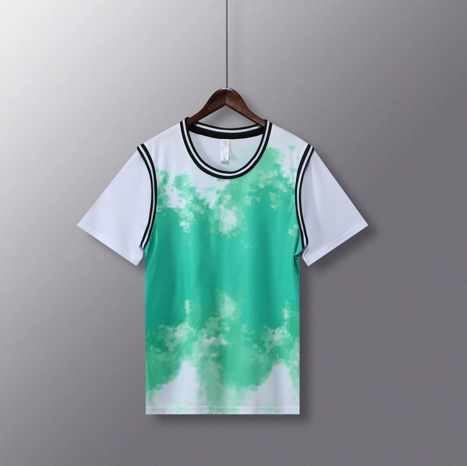 807 men's and women's same fake two-piece top short sleeve basketball uniform team uniform jersey L-5XL