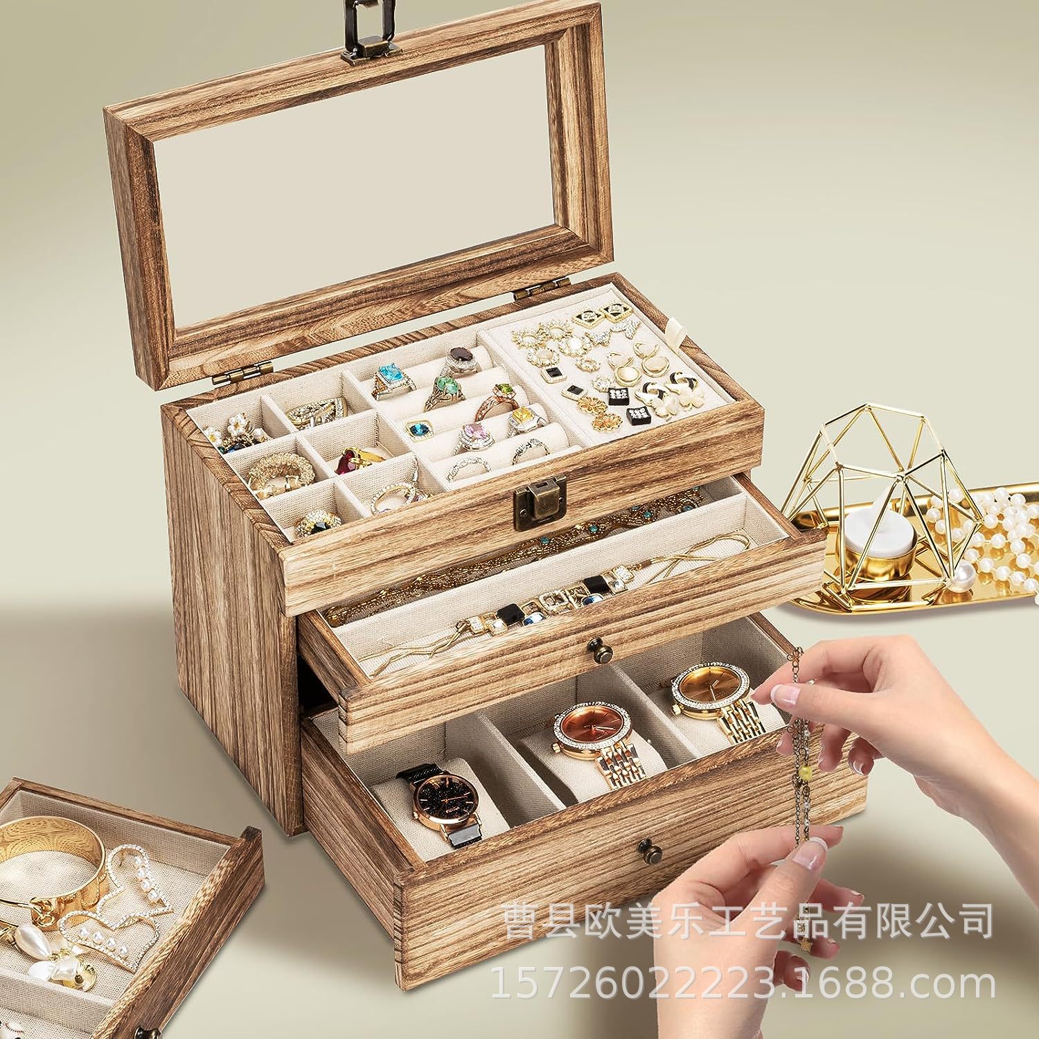 Storage system from natural wood