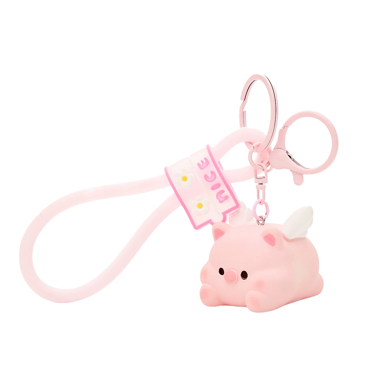 Пожалуйста, переведите: "萌叙 Genuine sophisticated keychain, doll, bag decoration, pig, travel version, Birthday gift"