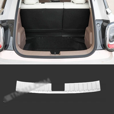 Trunk Rear Guard Plate Protection, Dekorativ pedal başlıqları - trunk-inside-1-piece-of-inner-rear-guard-stainless-steel-silver-titanium-brushed-applicable-to-2026-wuling-bingo-pro