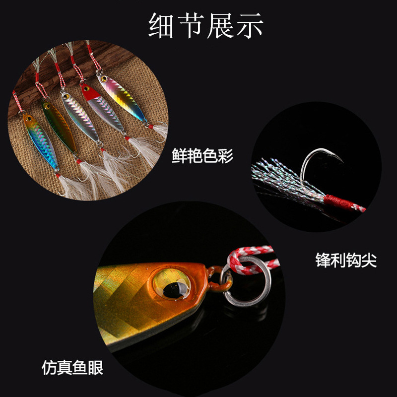 Metal Jigging Spoon Lure Vertical Jigs Bass Trout Fresh Water Fishing Lure