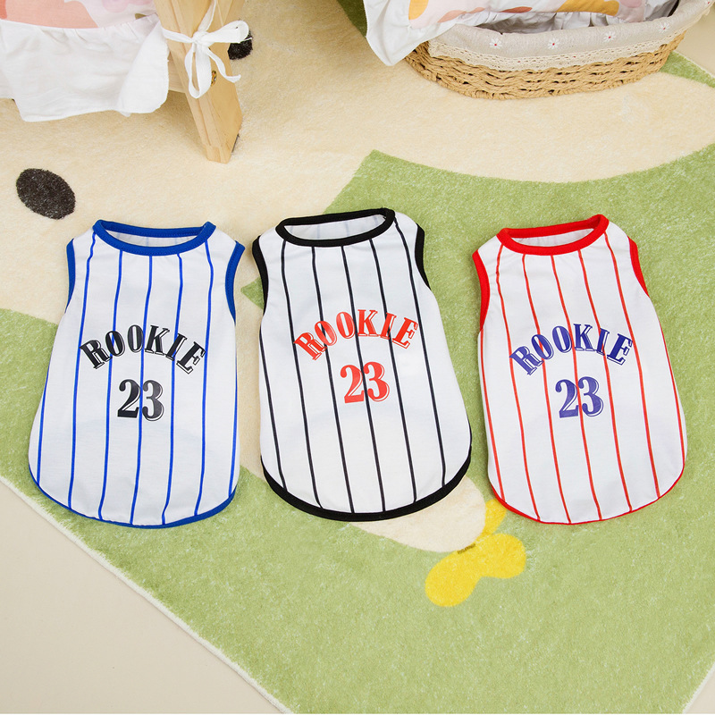 Dog Clothes Spring and Summer Pet Clothes Sports Leisure Style Cat Teddy Pet Clothing No.24 Basketball Vest Dog Clothes Spring and Summer Pet Clothes Sports Leisure Style Cat Teddy Pet Clothing No.24 Basketball Vest