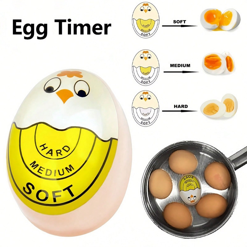 Egg Color Changing Timer Delicious Soft Boiled Egg Cooking Kitchen Resin Creative Egg Raw and Cooked Observer
