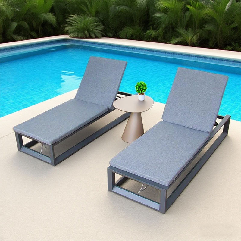 Cama de relajación impermeable y protector solar jardín piscina sillón al aire libre patio residencial al aire libre silla de playa frente al mar sombreado
