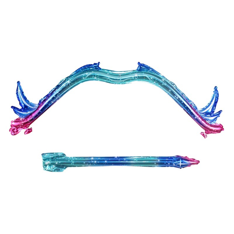 En línea celebridad de los nuevos niños globo inflable noche mercado puesto alas de empuje arco de hadas y flecha película de aluminio globo al por mayor