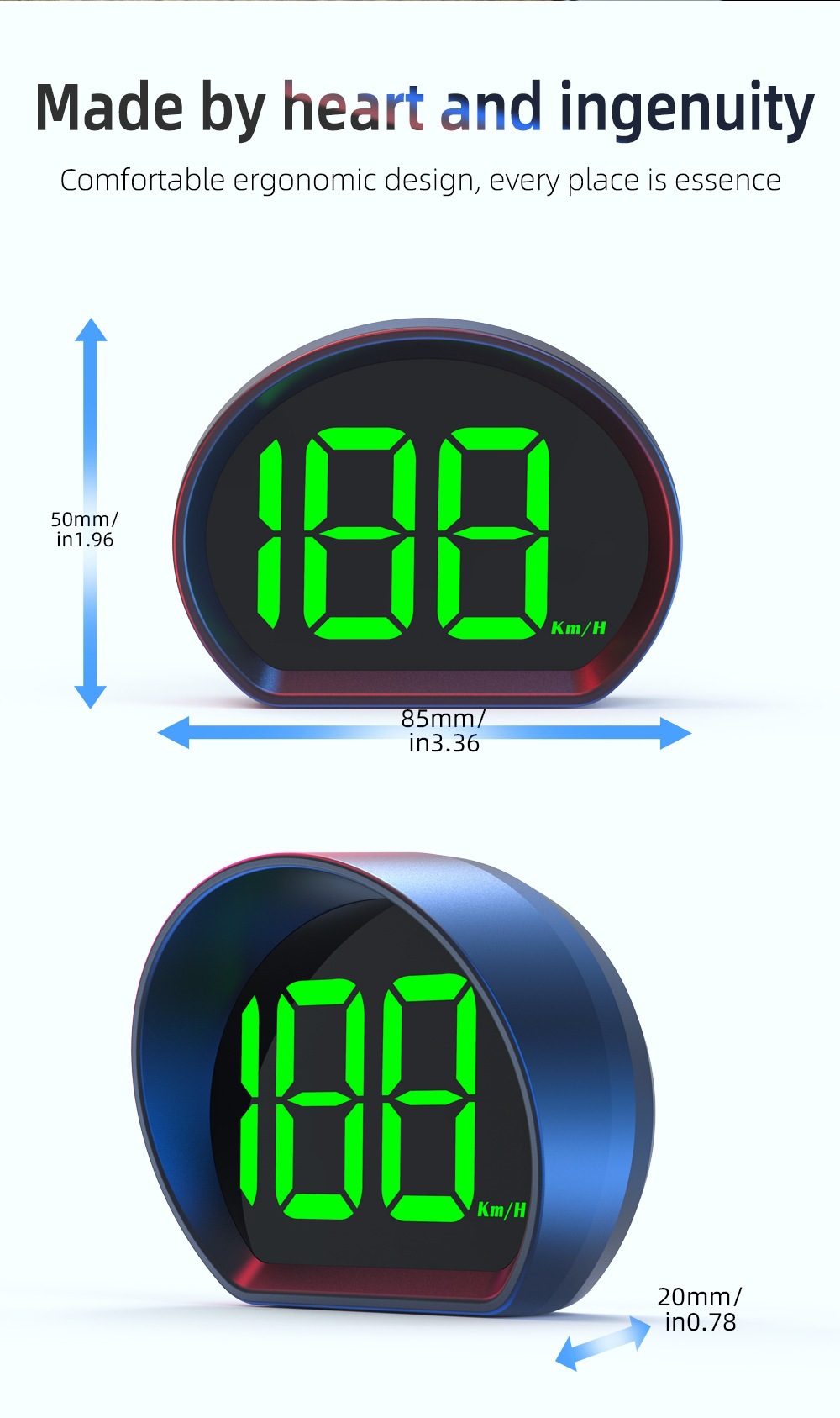 Smart X3 car HUD head-up display, new energy vehicle instrument cluster, GPS speedometer, HUD cycling computer, dual-mode GPS and Beidou