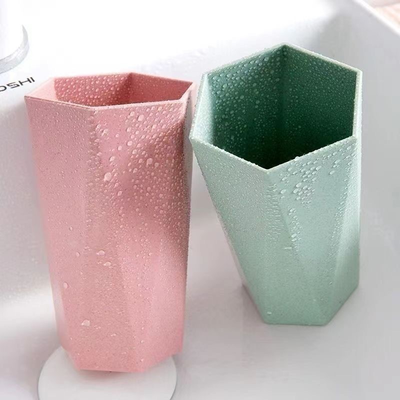 家庭用の麦わらうがいコップ洗面コップトイレのひし形の歯磨きコップカップルの歯磨きコップ|undefined