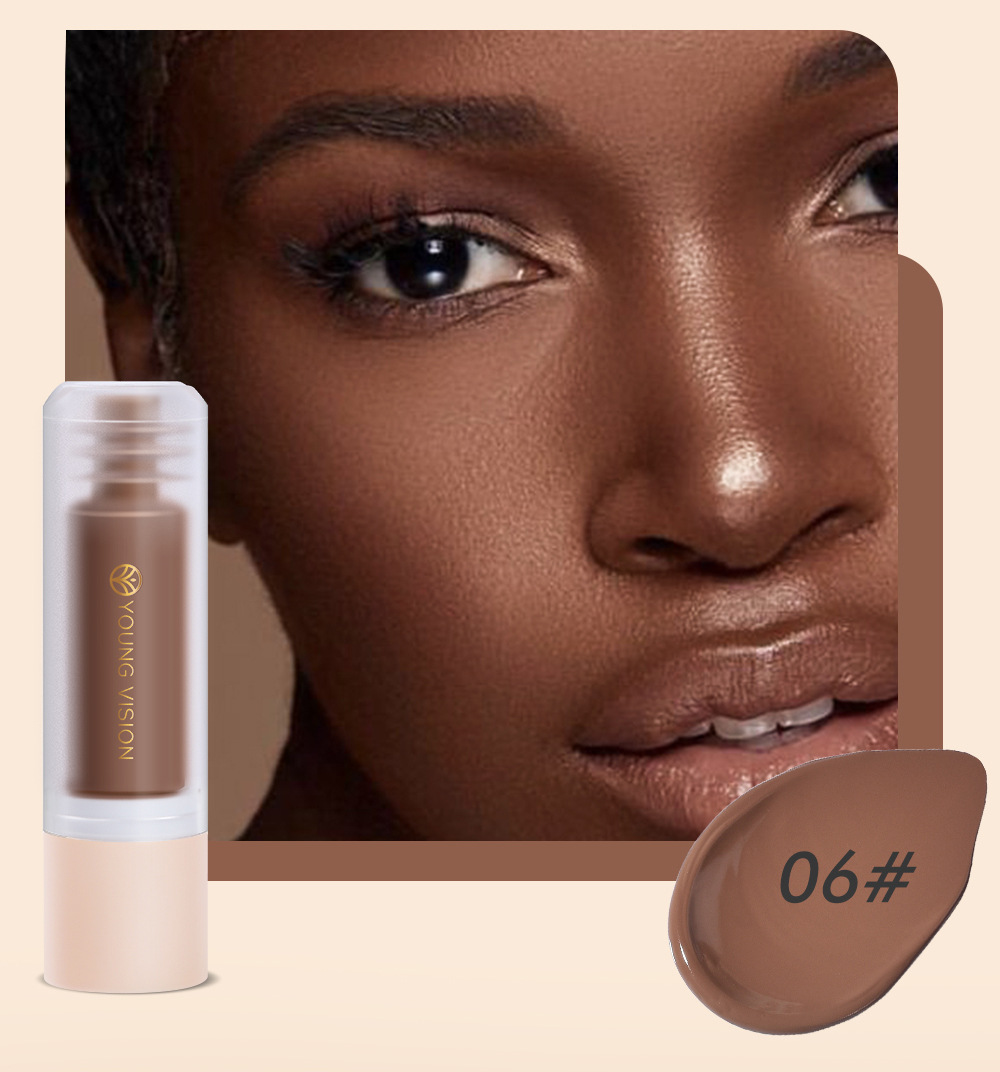 YOUNG VISION Bottom Press Foundation is a detachable matte facial base makeup liquid that is not prone to smudge undefined