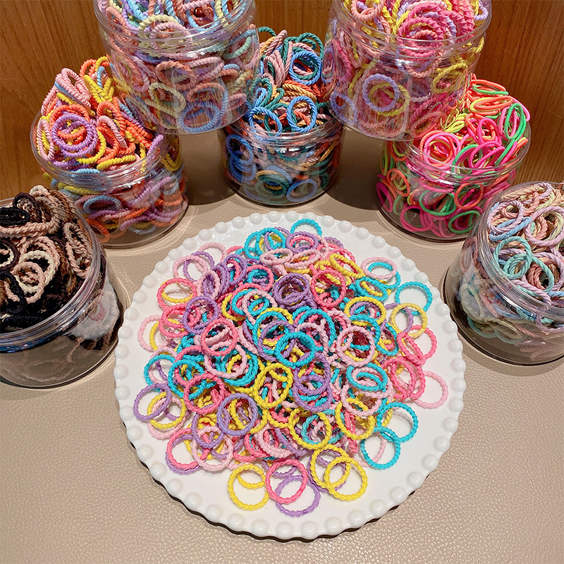 Banda de goma para niños no daña cabello de niña bebé elástico pulgar anillo para el cabello de bebé cuerda de la cabeza banda de goma adornamiento para el cabello