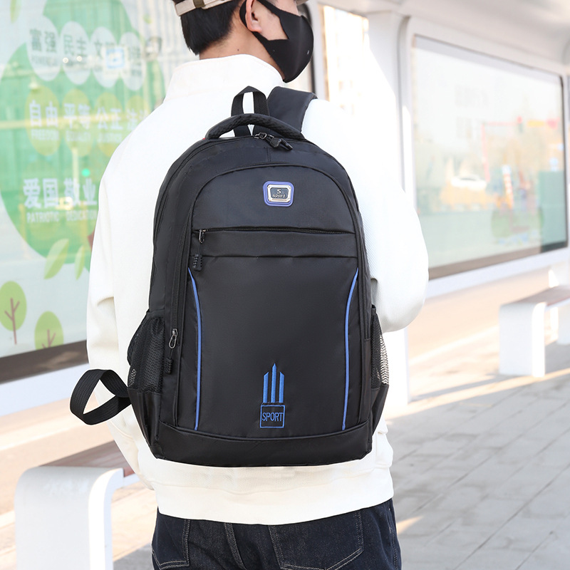 Backpack with large capacity and high-end feel, men's high-end feel, large capacity USB charging computer bag, student schoolbag undefined