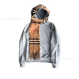 亚马逊2026年秋冬季Y2K欧美跨境格子套头个性潮流连帽衫卫衣