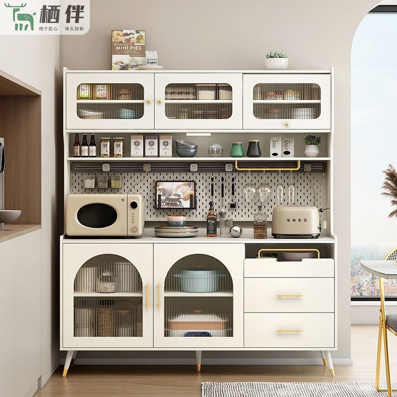 French Slate Sideboard Integrated Wall-Mounted Modern Simple Cream Style Living Room Kitchen High Cabinet Storage Cabinet Tea Cabinet