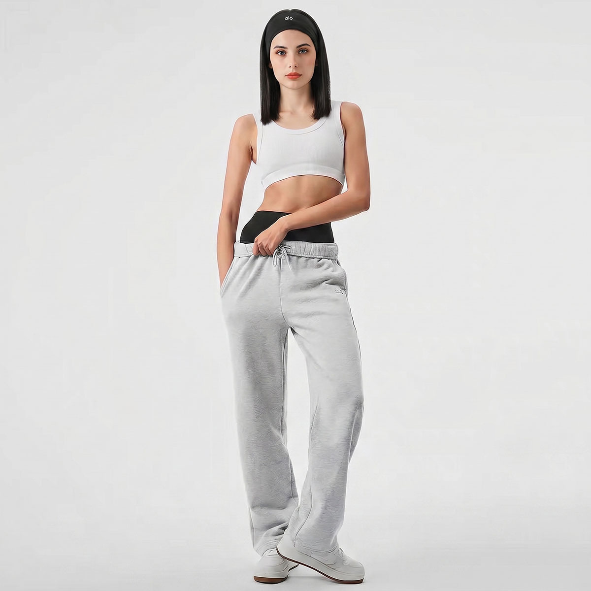 aIo nuevo pantalones casuales sueltos de piernas anchas primavera y otoño de dopamina pantalones de color sólido de pull-out pantalones casuales image 7