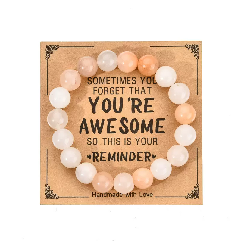 8MM10mm石珠配饰玛瑙闪光石时尚女士手饰手链女串珠批发跨境爆款