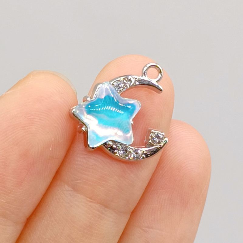 4g Weight Pendant Jewelry Making Type 15-20mm Jewelry Making Size DIY Jewelry Accessories Classification 1 Piece Quantity Alloy Material Clouds, Star, Moon Pattern All Seasons Season Polished Finish Cute, Sweet Style 1 Piece 15-20mm Alloy Clouds Star Moon Polished Pendant DIY Jewelry Accessories 9