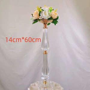 [跨境亚克力婚礼餐桌花架 晚会婚庆酒店装饰布置道具 水晶烛台摆件]