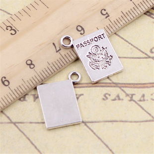 Ancient Silver Passport passport DIY Jewelry Accessories Pendant Charm Necklace Bracelet Pendant