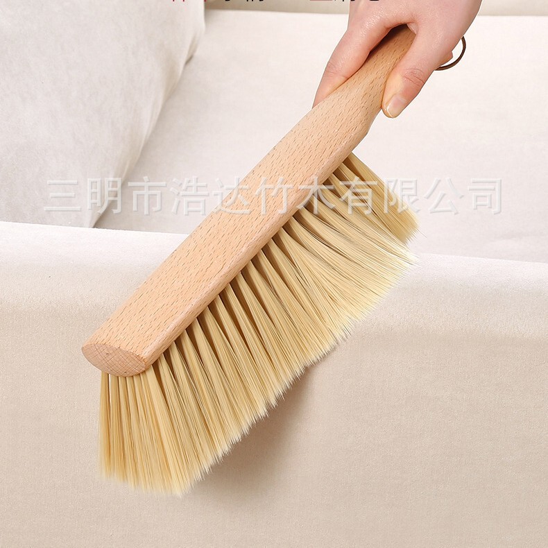 厚手の掃除ブラシ、柔らかい毛のベッド掃除ツール、ベッドブラシ、家庭用ほうき、ブナ材ブラシ、ソファのほこり取りブラシ|undefined