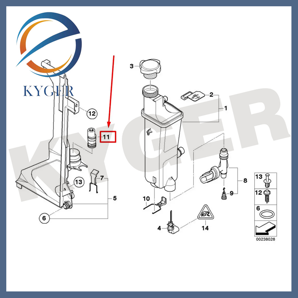 Suitable for BMW E83 thermostat OE17113438717, cross-border bestseller KYGER
