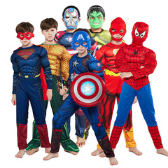 Halloween Costume Children Avengers Captain America Iron Man Superman Spider-Man Optimus Prime Muscle Suit 