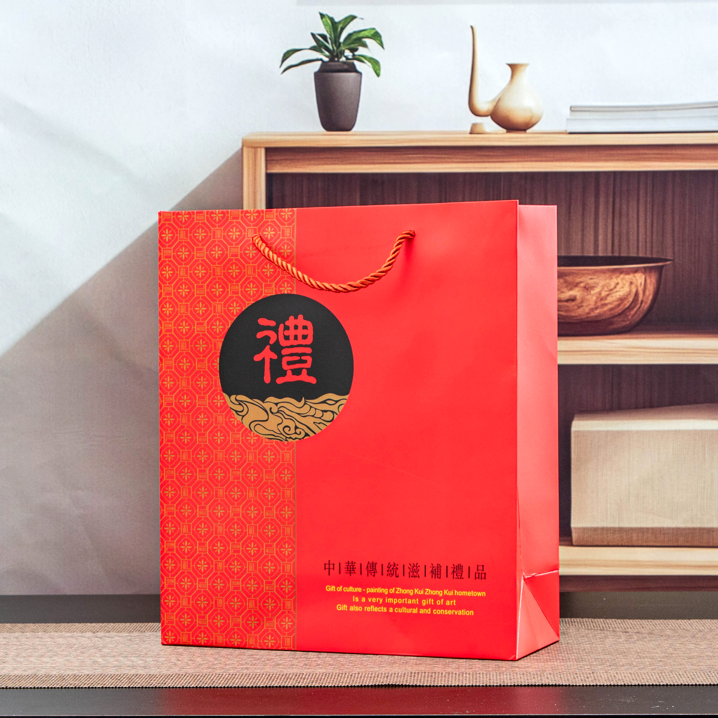 Bolsas de regalo rojas preciosas de Xiaoyi nido de pájaros dorado morel Cordyceps bolsa bolsa general bolsa al por mayor