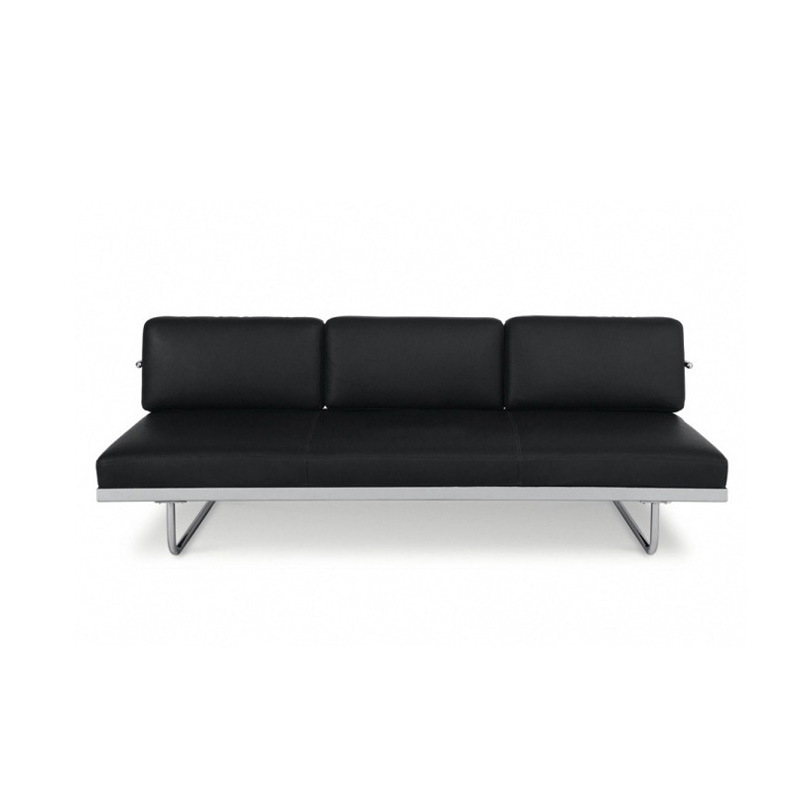 Sofá de cuero Corbusier Sofá de recepción de estilo medieval Sofá de cuero italiano Sofá recto