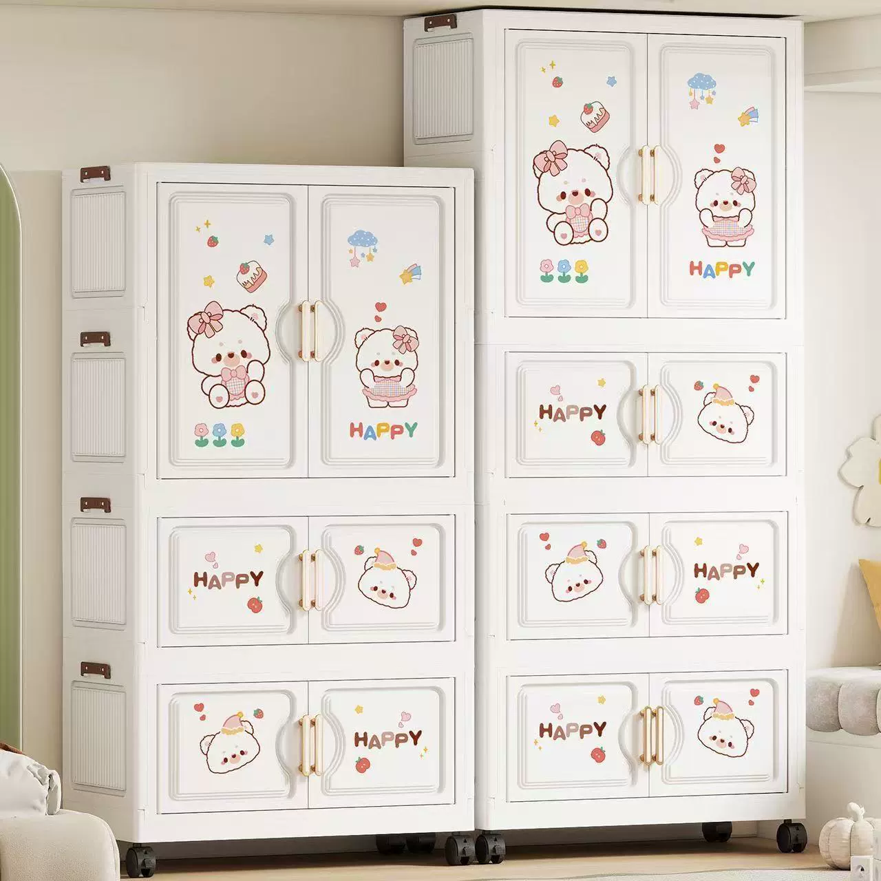 Children's cartoon overall, home foldable storage system
