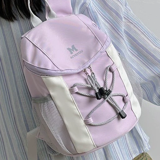Small design belt, ultra light universal backpack to go out, drawstring, simple and elegant design