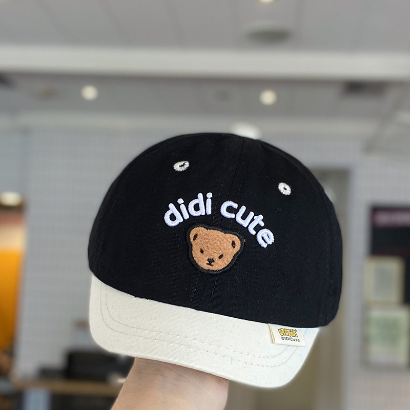 Sombrero de bebé primavera y otoño estilo delgado estilo coreano sombrero de visera de ala corta niños y niñas sombreado protector solar béisbol para bebés marea de primavera