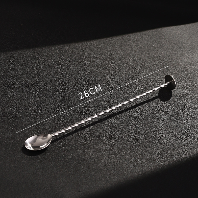 304 round bottom bar spoon silver plated-28m