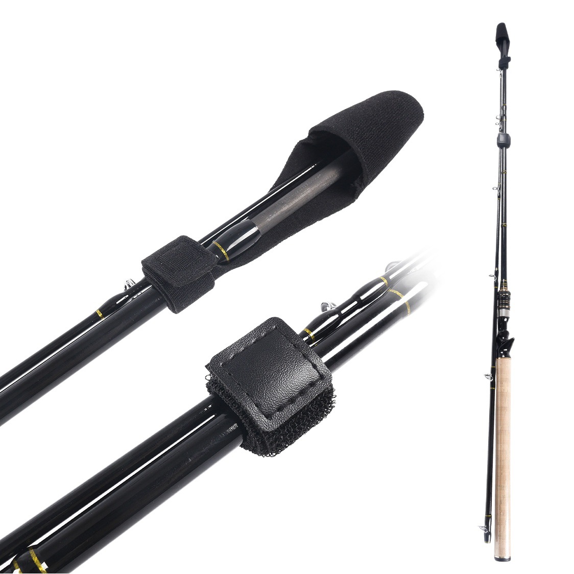 Cruz-frontera Luya Rod barra con caña de pescar cubierta protectora de varilla de pesca de alta elástico con engranaje de pesca accesorios de pesca