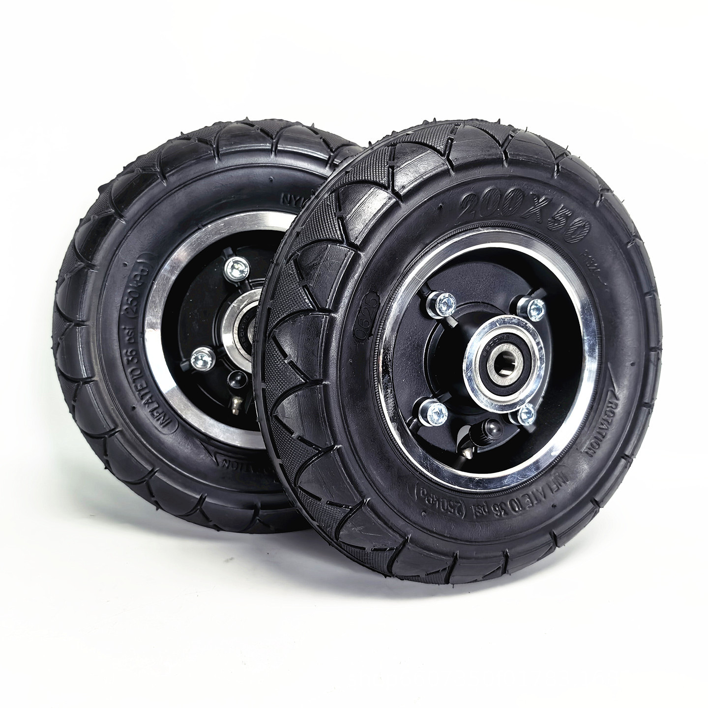 8inch Haogebeizhenhubang electric wheelchair front small wheel assembly 200x50 inflatable inner and outer tire complete wheel