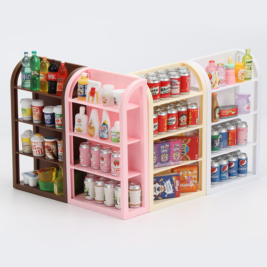 Doll House Mini Bread Rack Play House Toys Cross-border Miniature Scene Super Simulation Display Cabinet Model Ornaments