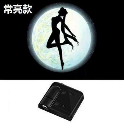Other lights, cartoon welcome lamp battery car - black-shadow-beautiful-girl