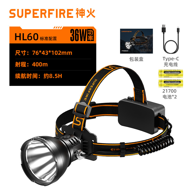 Linterna frontal Shenhuo, luz fuerte, de largo alcance, montada en casco de seguridad, lámpara de minero LED recargable, a prueba de inundaciones, para exteriores, linterna frontal de emergencia, venta al por mayor.
