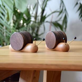 North American black walnut solid color cultural creative snail tea table coaster tea ceremony solid wood insulation mat wooden tea mat gift