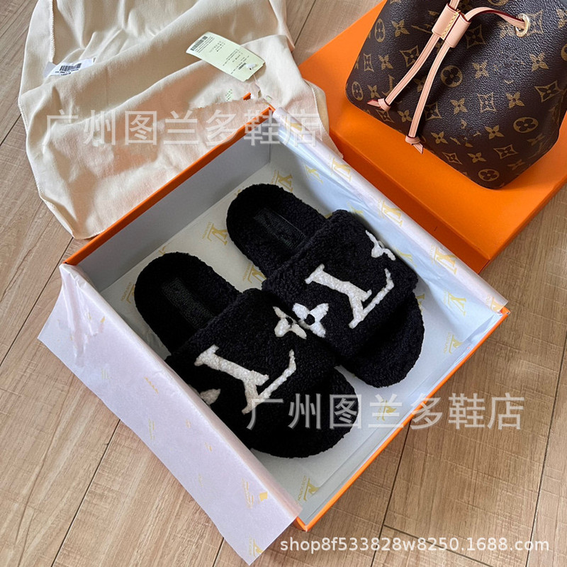 High Version 2025 Lujia Teddy Fur Slippers for Women to Wear Outside, Thick-Soled Lamb Fur Slippers, Lightweight Casual Slippers High Version 2025 Lujia Teddy Fur Slippers for Women to Wear Outside, Thick-Soled Lamb Fur Slippers, Lightweight Casual Slippers