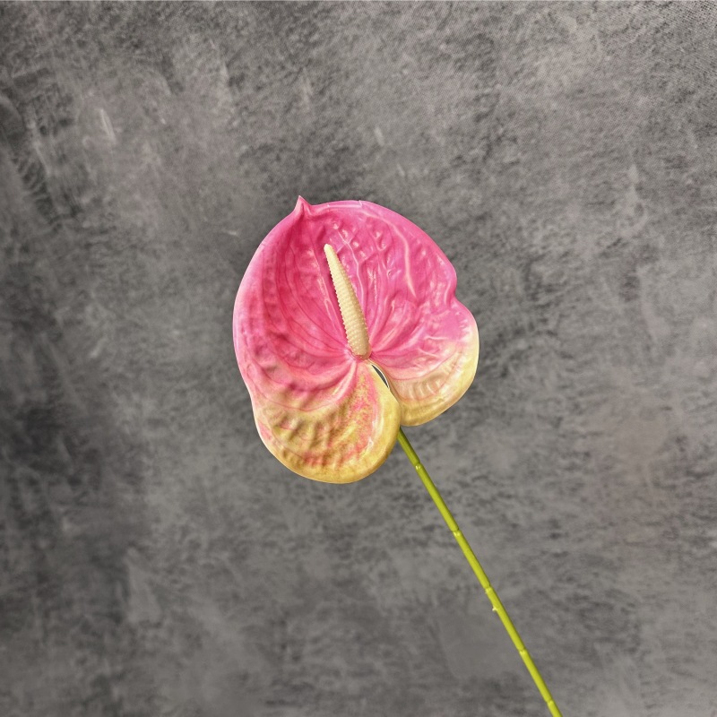 Decoración de Escenarios de Boda con Anturios Simulados, Decoración del Hogar, Accesorios de Fotografía, Adornos de Flores Artificiales en 3D para Venta al por Mayor