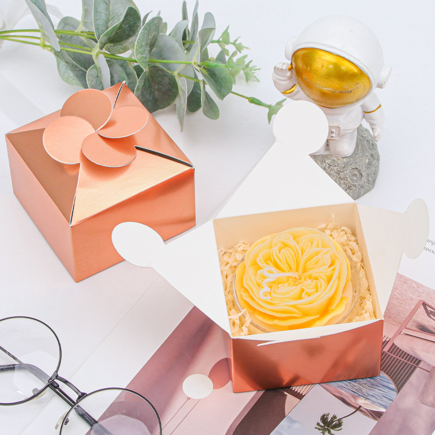 13g Weight Gift Box Event & Party Supplies 1 Piece Quantity Holiday, Wedding, Party Occasion Wedding Festival Solid Color Pattern Wedding Solid Color Paper Holiday Wedding Party Gift Box Gift Wrapping Supplies 12