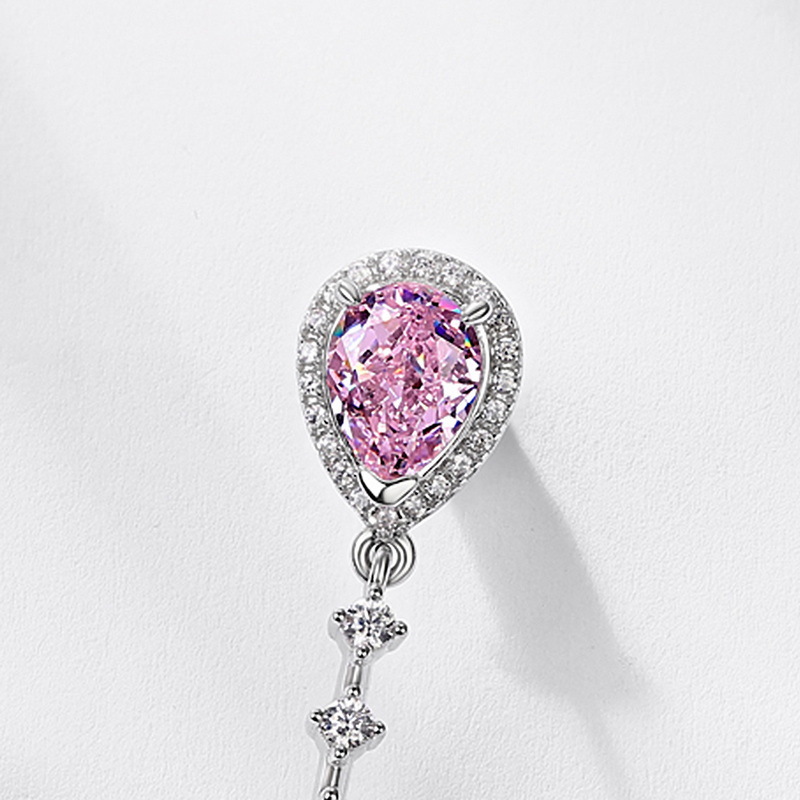 Wilsheng joyería nueva S925 Plata Flor de Hielo corte de alto carbono pendientes de diamantes de gama alta pendientes de la boda de las mujeres de gama alta pendientes