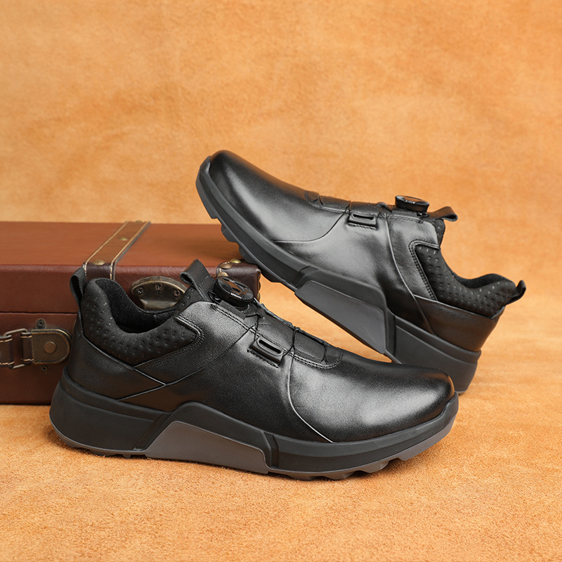 新款商務黑色時尚潮流皮鞋  冬季英倫風男系低跟休閒款式皮鞋