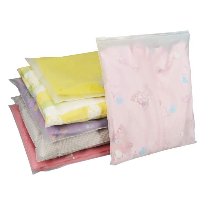 Bolsa de embalaje de ropa pe bolsa de plástico ziplock al por mayor ropa interior personalizada calcetines ropa interior almacenamiento transparente bolsa con cremallera esmerilada